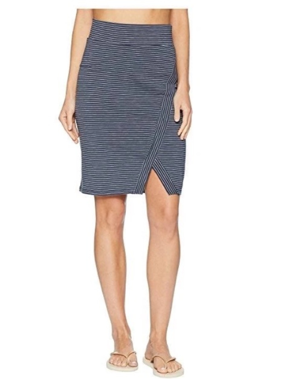 Toad & Co Skirt Womens Medium Moxie Stretch Pull-On Organic Cotton Navy Outdoor